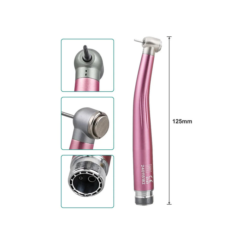 Colorful Push Button Dental High Speed Handpiece 2/4 Holes Standard Head Single Water Spray Air Turbine Dentistry Instrument
