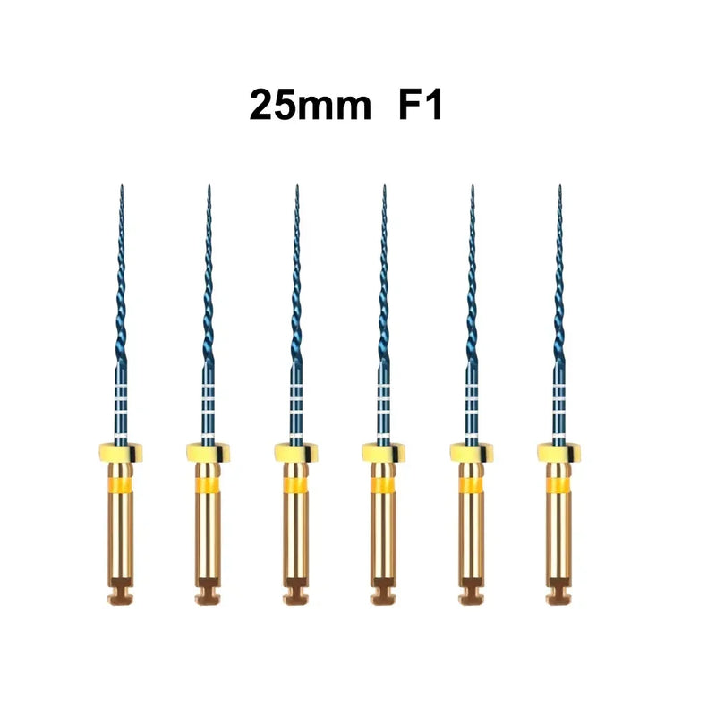 6Pcs/box Dental 21/25mm Sx-F3 Niti Super Blue Rotary Heat Activated Endodontic Canal Root Files Engine Use Files Dentistry Tools