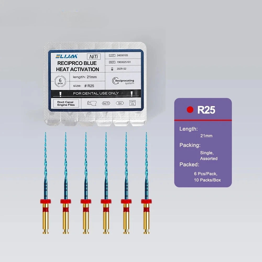 CYF216 Dental Blue Endodontic Files - Denspay Dental - Reciprocating Files