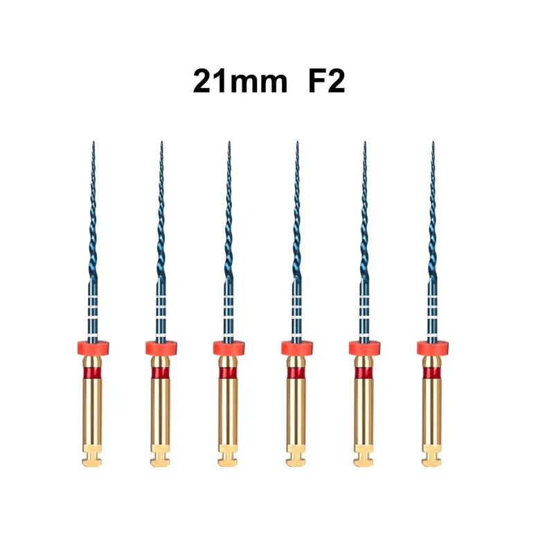 6Pcs/box Dental 21/25mm Sx-F3 Niti Super Blue Rotary Heat Activated Endodontic Canal Root Files Engine Use Files Dentistry Tools