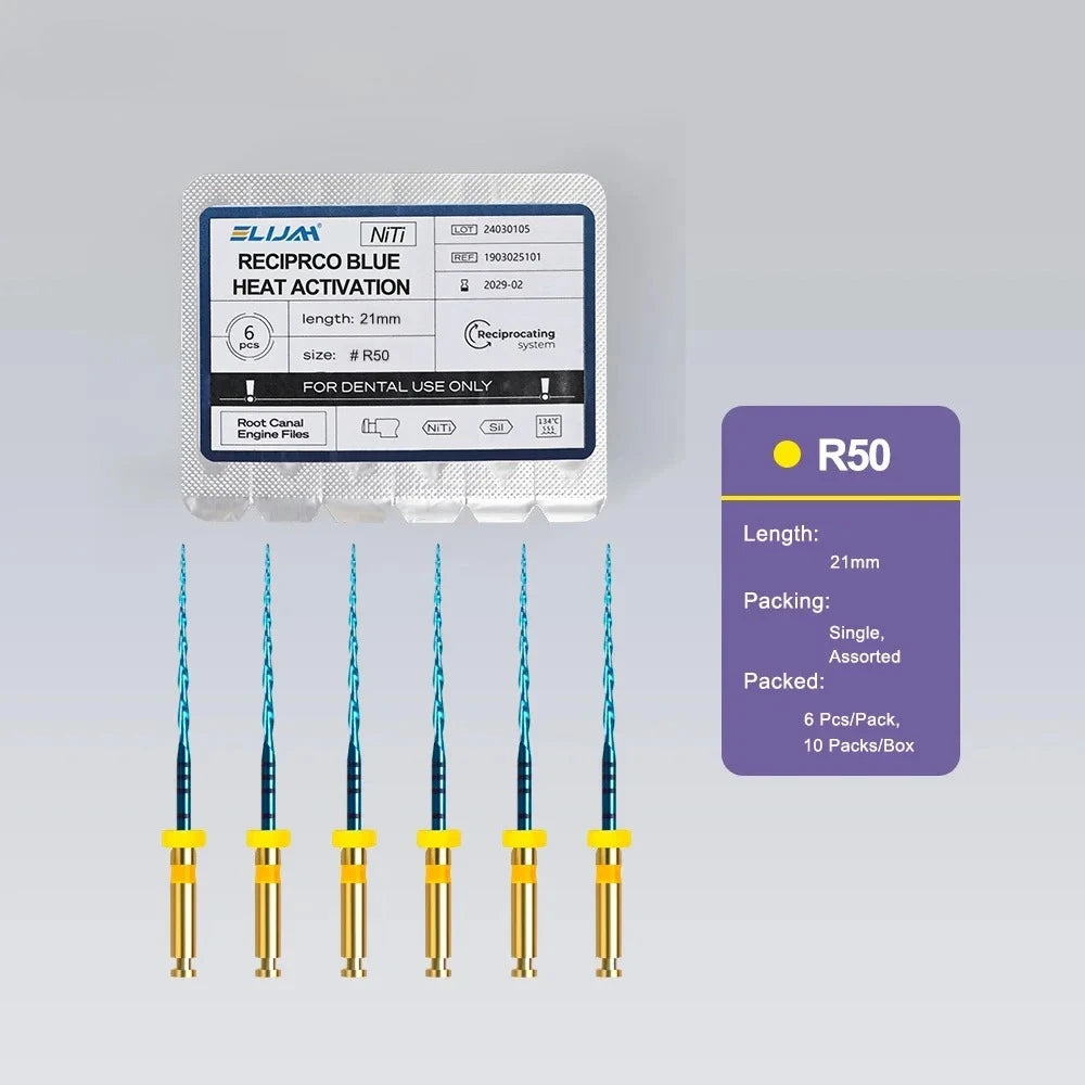 CYF216 Dental Blue Endodontic Files - Denspay Dental - Reciprocating Files