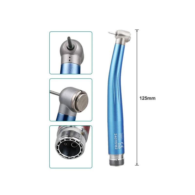 Colorful Push Button Dental High Speed Handpiece 2/4 Holes Standard Head Single Water Spray Air Turbine Dentistry Instrument