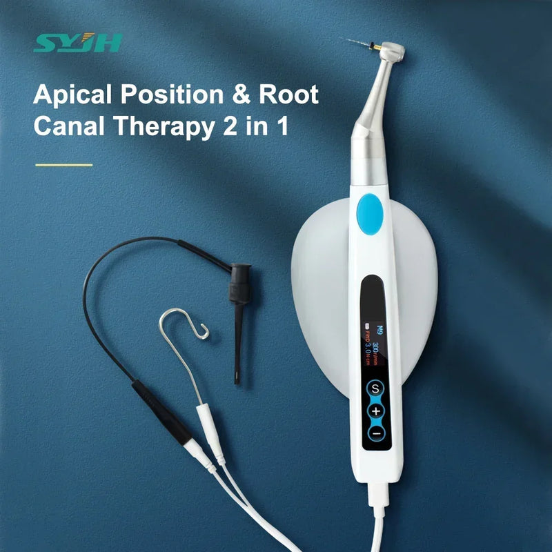 Dental Cordless Endo Motor with Built-in Apex Locator Endo Motor with16:1 Mini Head Contra Angle Dentistry Therapy Equipment