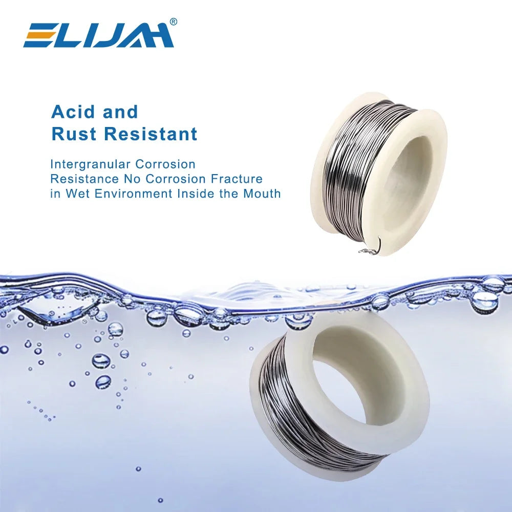 CYZ028 ELIJAH Dental Orthodontic Ligature Wire Round 0.2/0.25/0.3/0.4mm Stainless Steel Ligating Wire Dentistry Materials Teeth Braces