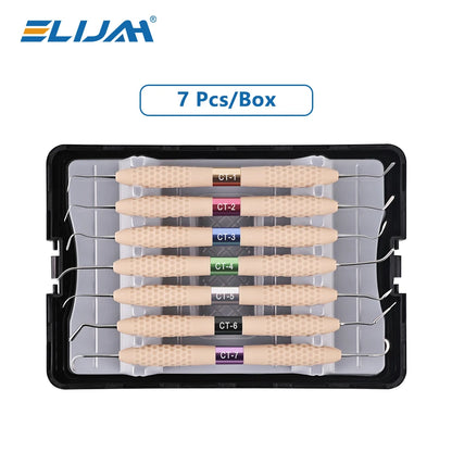 ELIJAH Dental Silicone Handle Resin Filler Kit Aesthetic Restoration Kit for Resin Knife Spatula 134°C Autoclavable Dental Tools - Denspay Dental - Dental Filling Tool