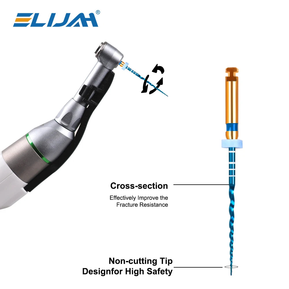 CYF204 NITI Blue Rotary Heat Activated Endodontic Files - Denspay Dental - Self-Adjusting Motor Files