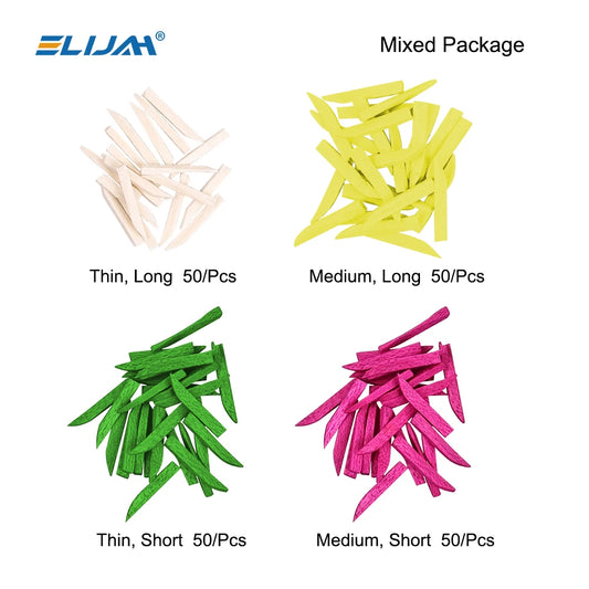 CYW707 Dental Disposable Wooden Wedges Tooth Gap  Fixing Maple Wooden Wedges For Matrix System Dental Materials
