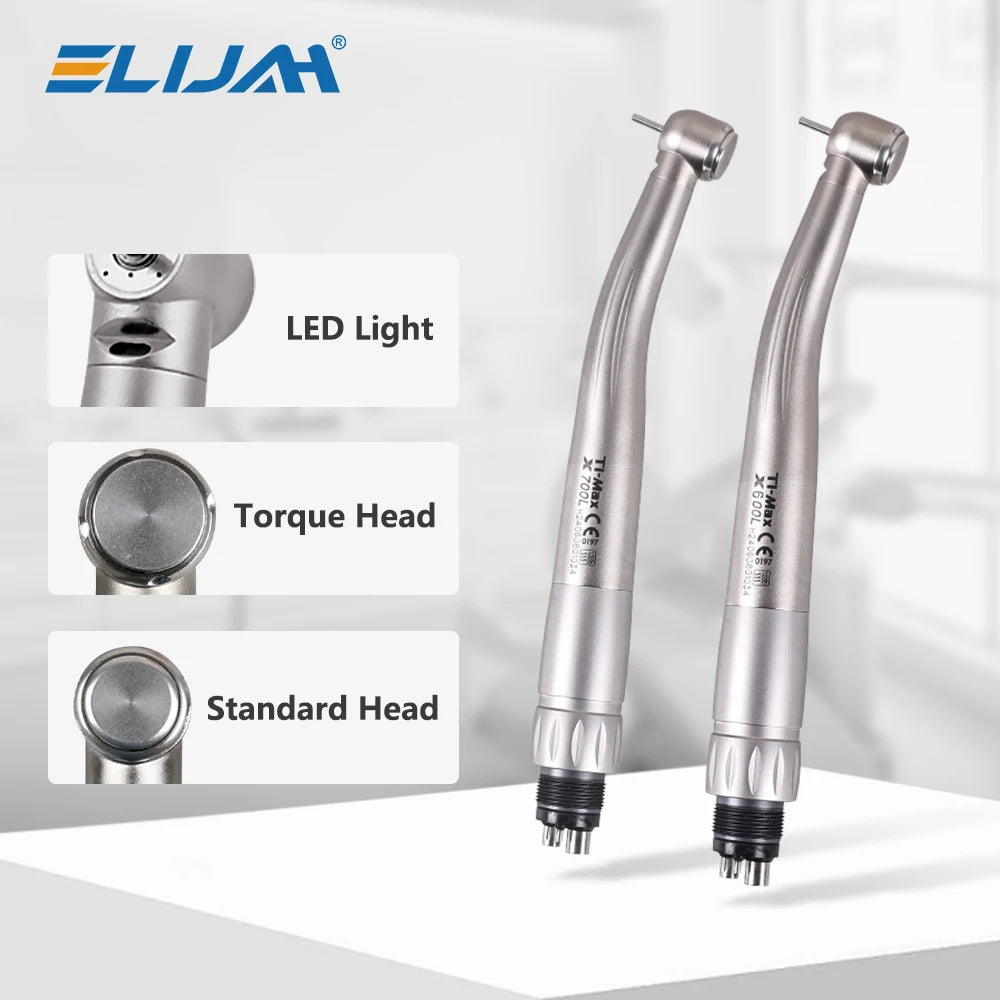 Dental High Speed Handpiece X600L/X700L Fiber Optic Air Turbine 6 Holes Quick Coupler Ceramic Bearing Hnadpiece Dentistry Tools - Denspay Dental - High Speed Handpiece