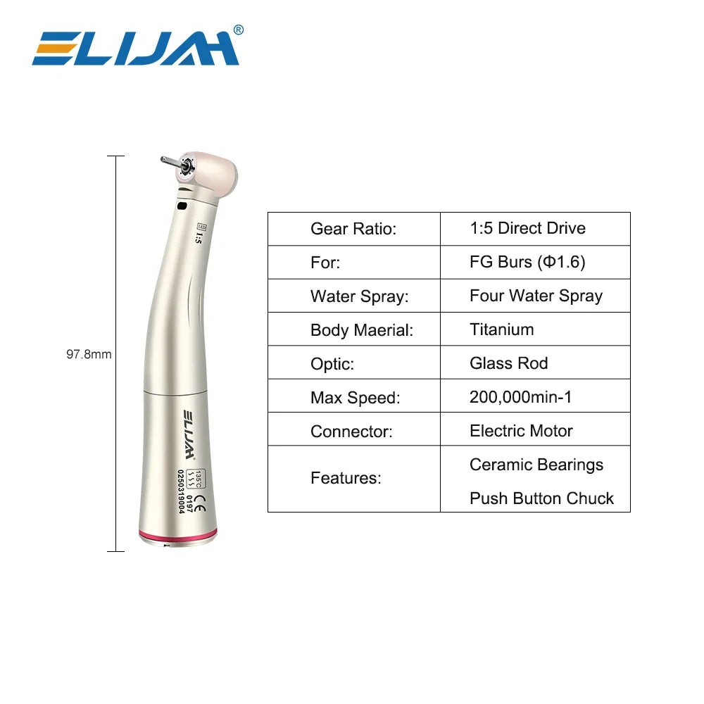 CYC249 Dental 1:5 Fiber Optic Increasing Speed Handpiece - Denspay Dental - Contra Angle Handpiece