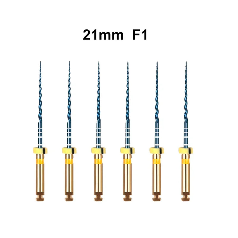 6Pcs/box Dental 21/25mm Sx-F3 Niti Super Blue Rotary Heat Activated Endodontic Canal Root Files Engine Use Files Dentistry Tools