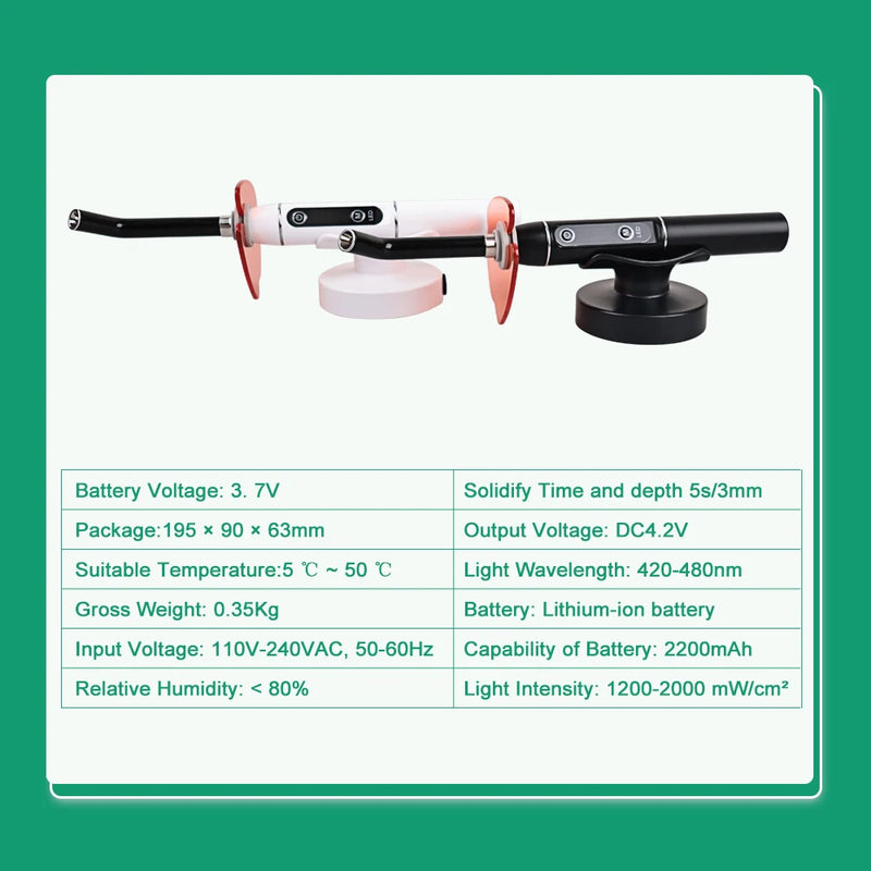 Wireless Dental LED Curing Light Orthodontic Composite Curing Light Dental Photopolymerizer Lamp Dentistry Instrument Tools