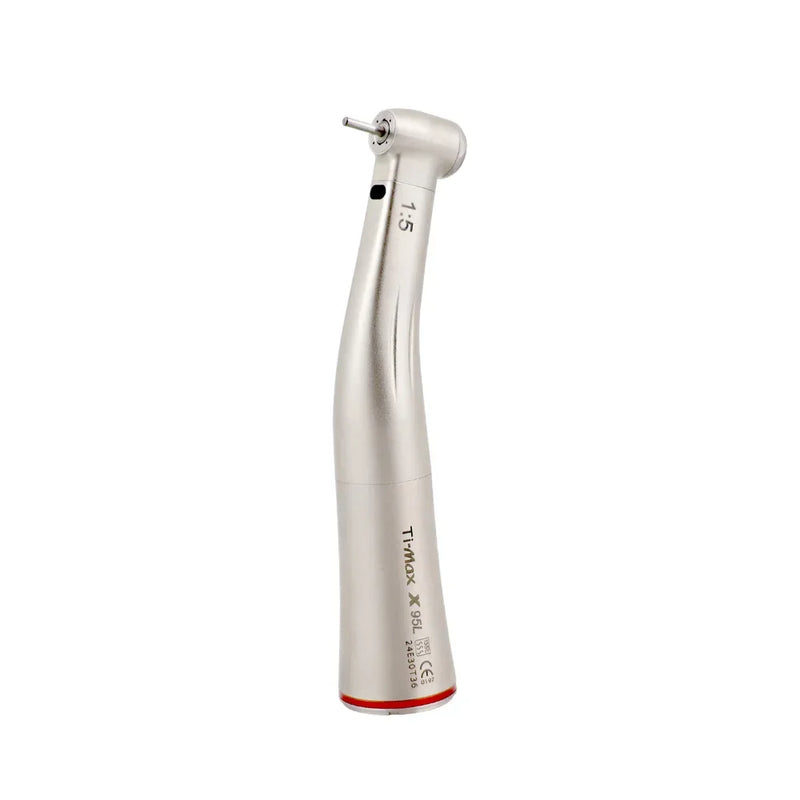 Dental Increasing Red Ring 1:5 Optic Fiber Contra Angle Handpiece  Push Button Internal Water Spray Low Speed Handpiece Tools
