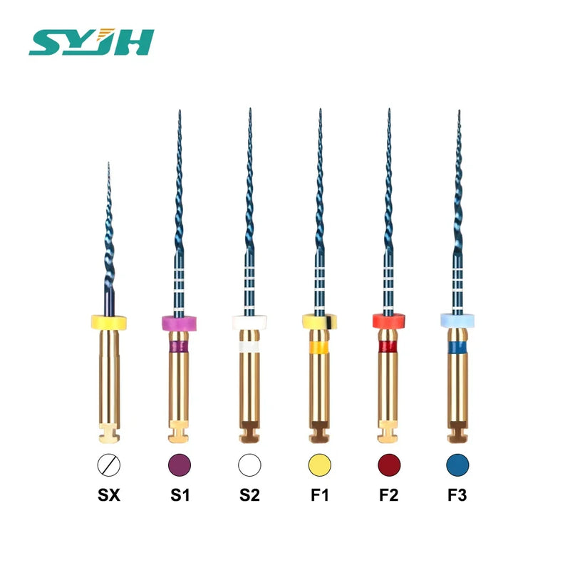 6Pcs/box Dental 21/25mm Sx-F3 Niti Super Blue Rotary Heat Activated Endodontic Canal Root Files Engine Use Files Dentistry Tools