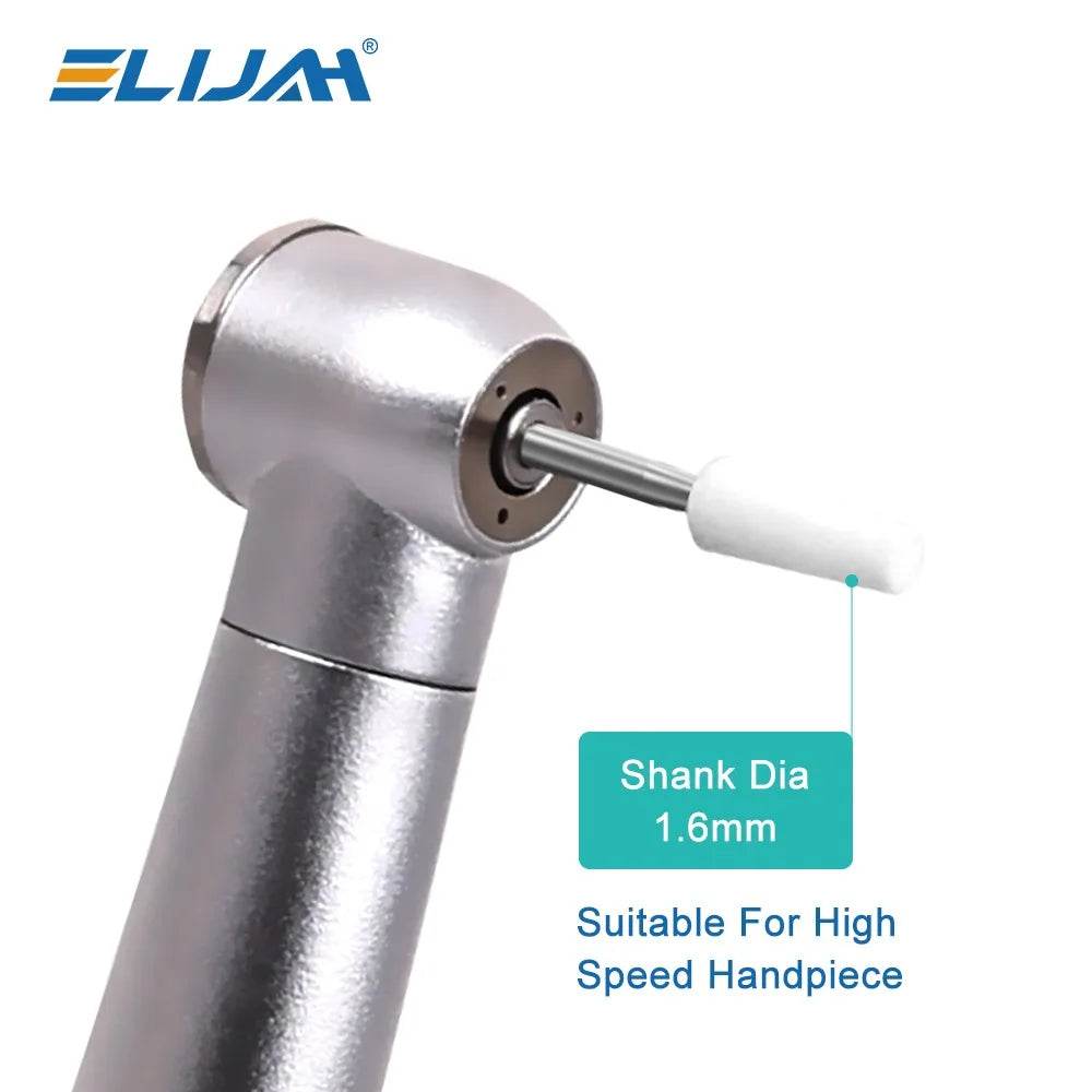 CYF312 12Pcs Dental Flame Cone Round White Stone Polisher - Denspay Dental - Denture Lab Polishing