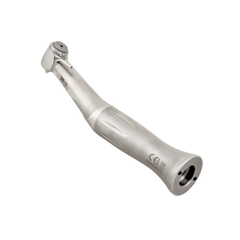 Dental Low Speed Handpiece 20:1 Reduction Implant Surgery Contra Angle Handpiece Push Button Air Turbine Dentistry Instrument