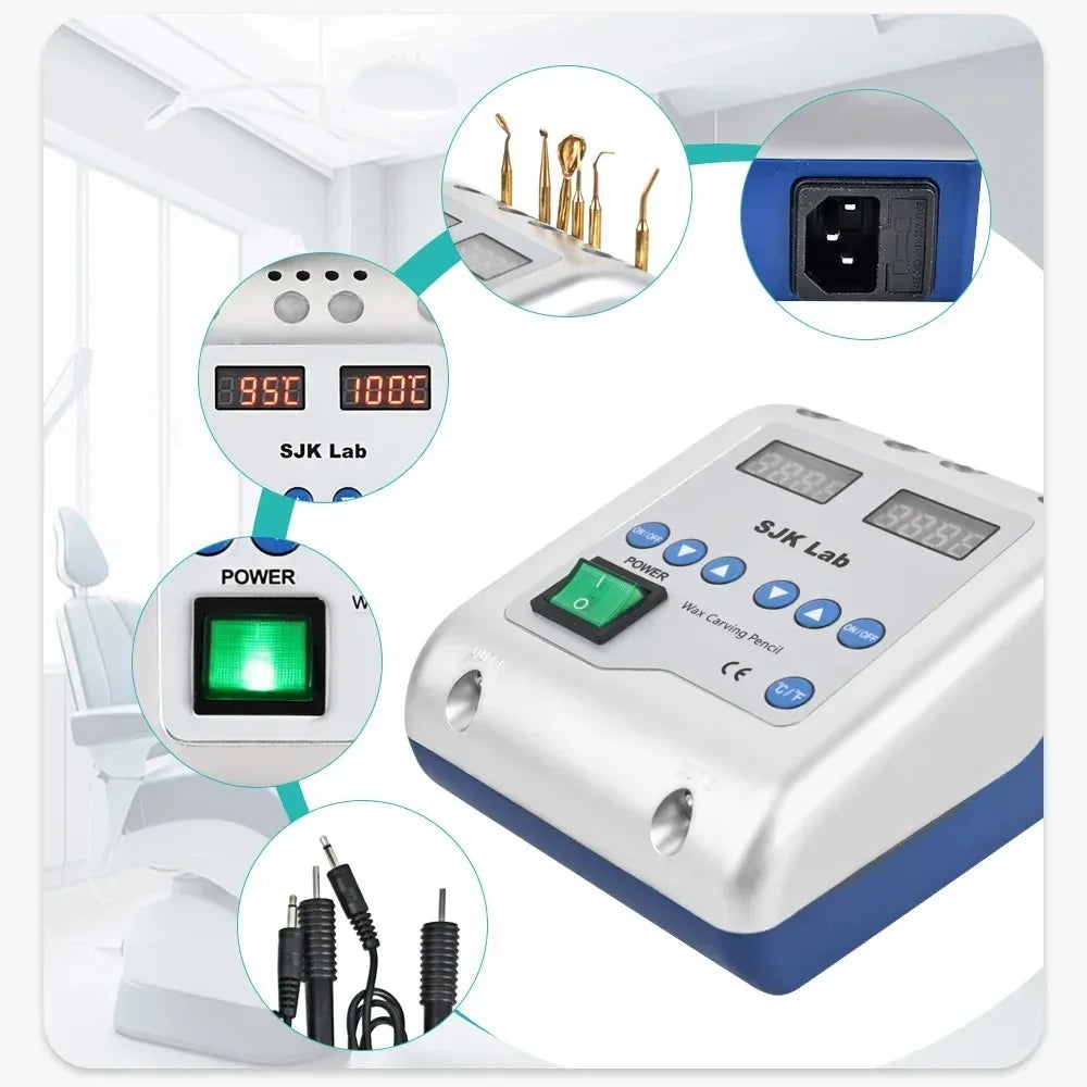 CYO004 Dental Electric Wax Double Pen with 6 Wax Tips - Denspay Dental - Electric Wax Knife