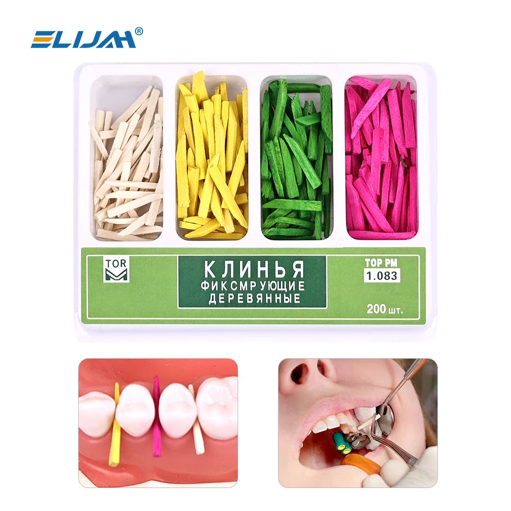 CYW707 Dental Disposable Wooden Wedges Tooth Gap  Fixing Maple Wooden Wedges For Matrix System Dental Materials