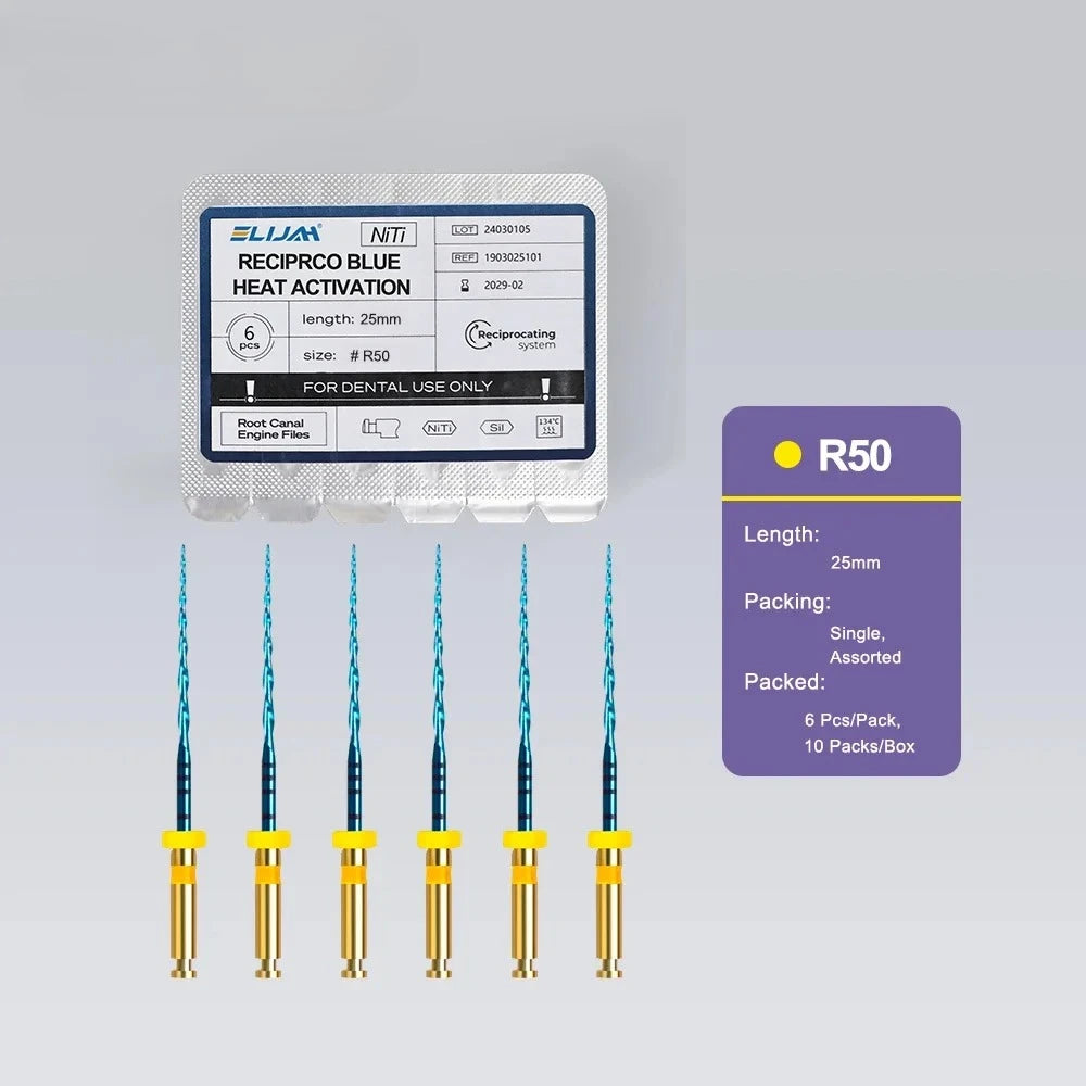 CYF216 Dental Blue Endodontic Files - Denspay Dental - Reciprocating Files