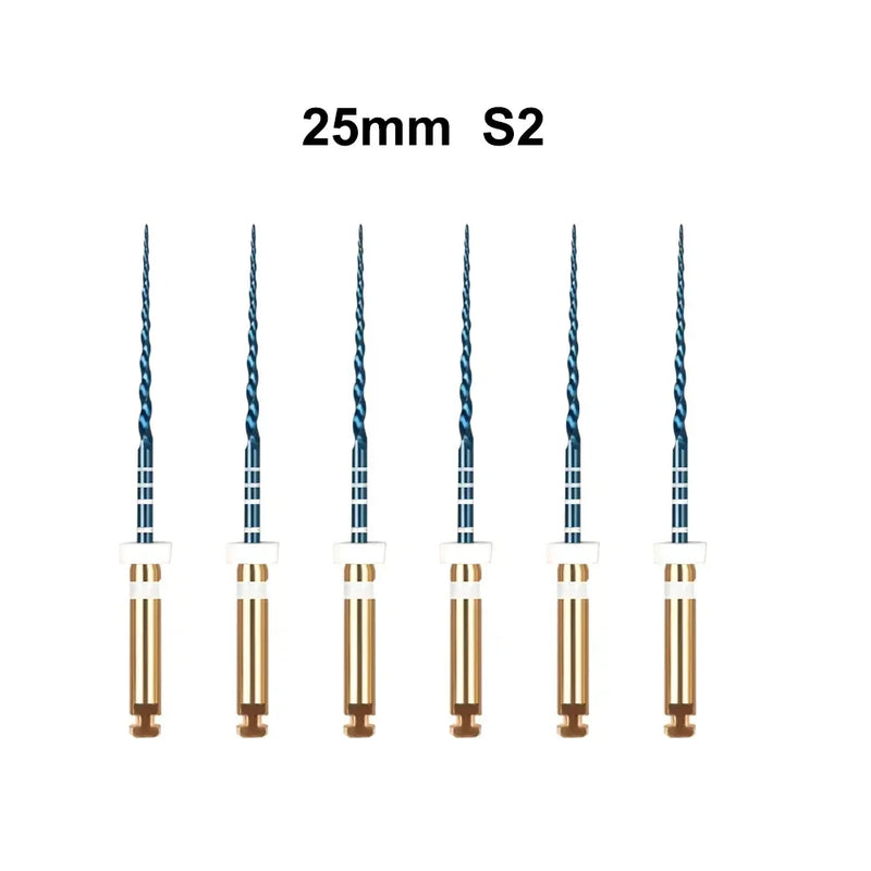 6Pcs/box Dental 21/25mm Sx-F3 Niti Super Blue Rotary Heat Activated Endodontic Canal Root Files Engine Use Files Dentistry Tools