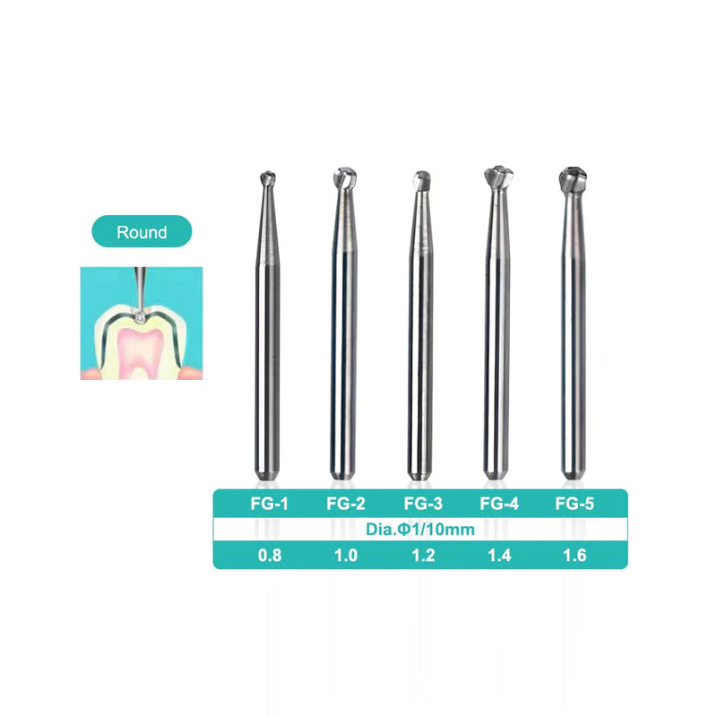 10Pcs/Box Dental Carbide Burs FG Dental Lab Clinic Tungsten High Speed Drills Dental Surgical Carbide Cutters  Dentistry Tool