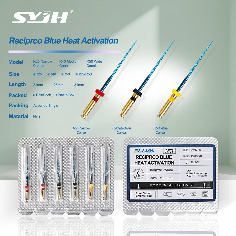 CYF216 Dental Blue Endodontic Files - Denspay Dental - Reciprocating Files