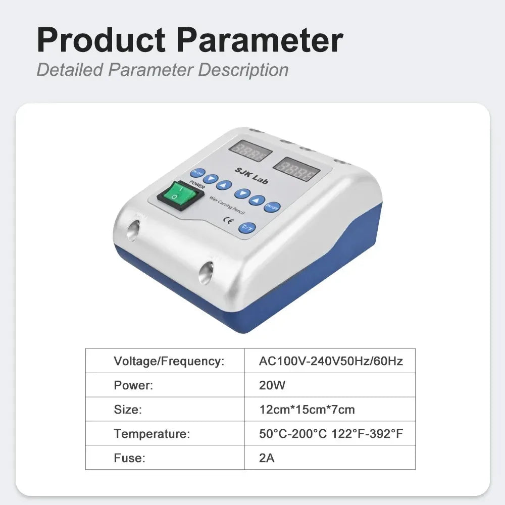 CYO004 Dental Electric Wax Double Pen with 6 Wax Tips - Denspay Dental - Electric Wax Knife