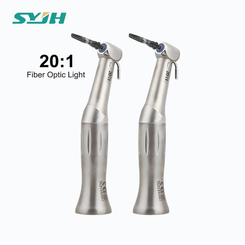 Dental Low Speed Handpiece 20:1 Reduction Implant Surgery Contra Angle Handpiece Push Button Air Turbine Dentistry Instrument