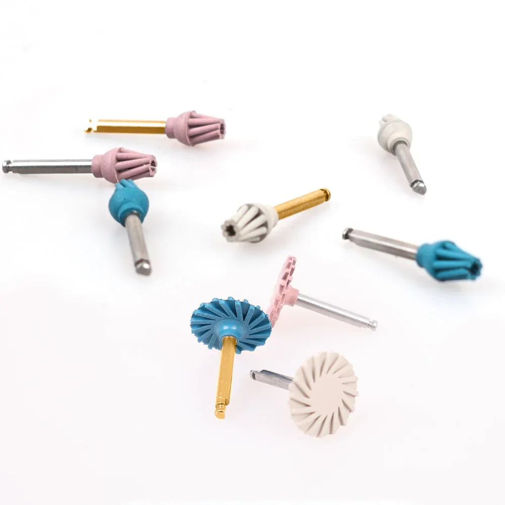 CYF282 Dental Rubber Polisher Composite Resin Polishing Diamond System Polishing Wheel Spiral Flex Dentistry Materials