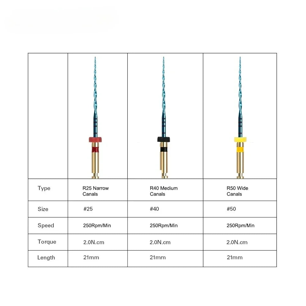 CYF210 Reciprocal Blue Heat Activation Endodontic File - Denspay Dental - Self-Adjusting Motor Files