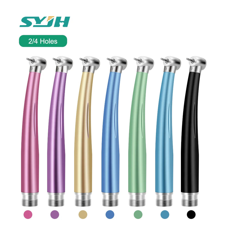 Colorful Push Button Dental High Speed Handpiece 2/4 Holes Standard Head Single Water Spray Air Turbine Dentistry Instrument