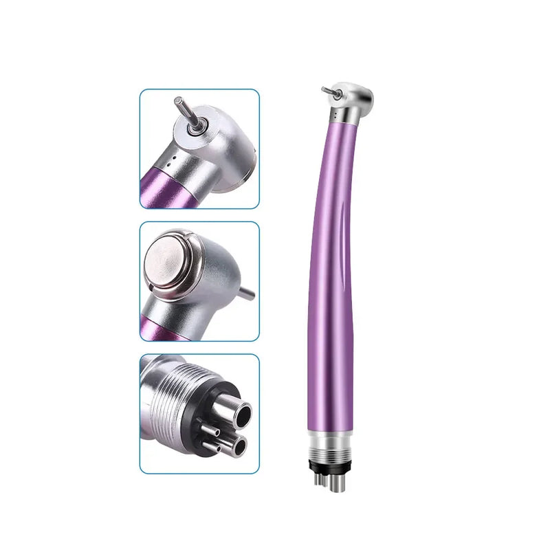 Colorful Push Button Dental High Speed Handpiece 2/4 Holes Standard Head Single Water Spray Air Turbine Dentistry Instrument
