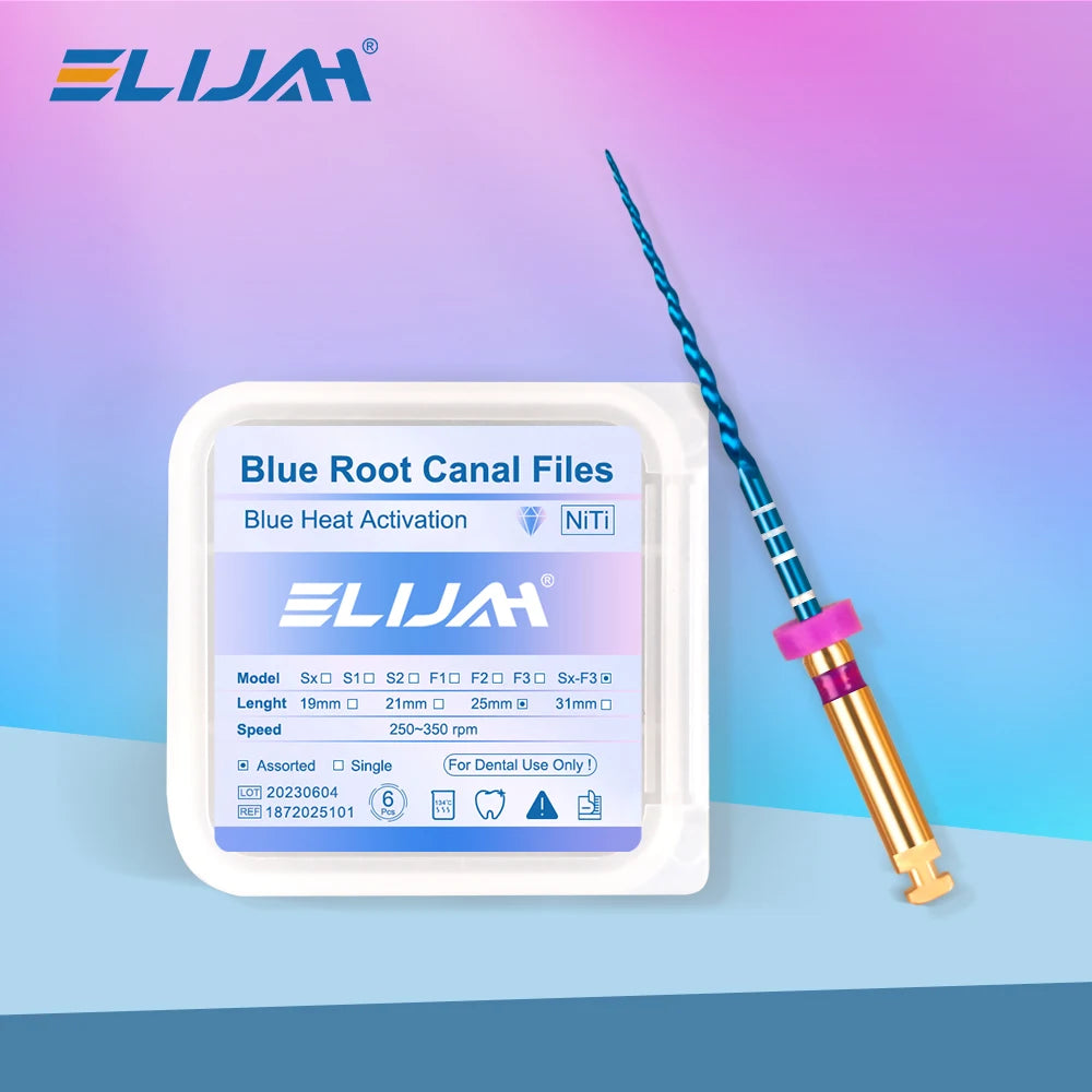 CYF204 NITI Blue Rotary Heat Activated Endodontic Files - Denspay Dental - Self-Adjusting Motor Files