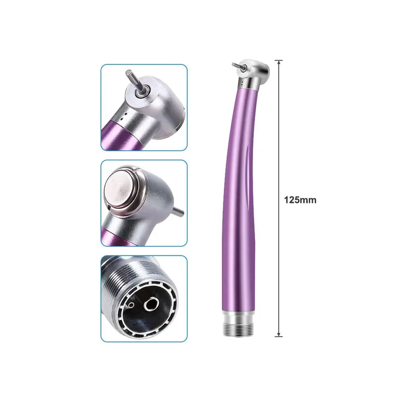 Colorful Push Button Dental High Speed Handpiece 2/4 Holes Standard Head Single Water Spray Air Turbine Dentistry Instrument