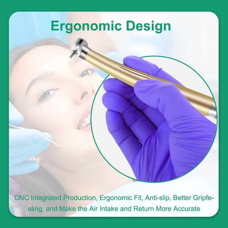Colorful Push Button Dental High Speed Handpiece 2/4 Holes Standard Head Single Water Spray Air Turbine Dentistry Instrument