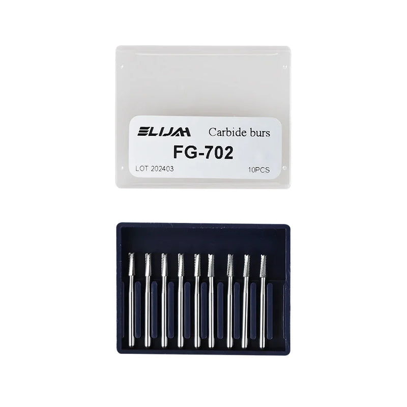 10Pcs/Box Dental Carbide Burs FG Round Dental Lab Clinic Tungsten High Speed Drills Dia.1.6mm Strawberries Tungsten Steel Burs