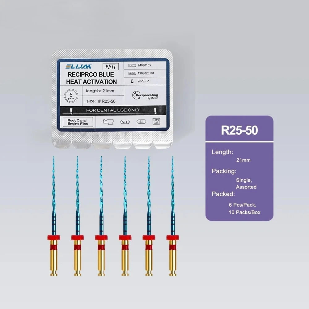 CYF216 Dental Blue Endodontic Files - Denspay Dental - Reciprocating Files
