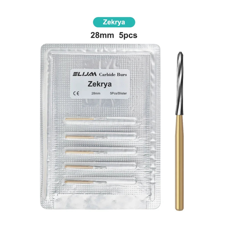 5Pcs Dental Endo-Z Carbide Burs Zekrya Surgical Endo Tungsten Bone Cutters Drill FG 1.6mm Safe Non-Cutting Tips Dentist Tools