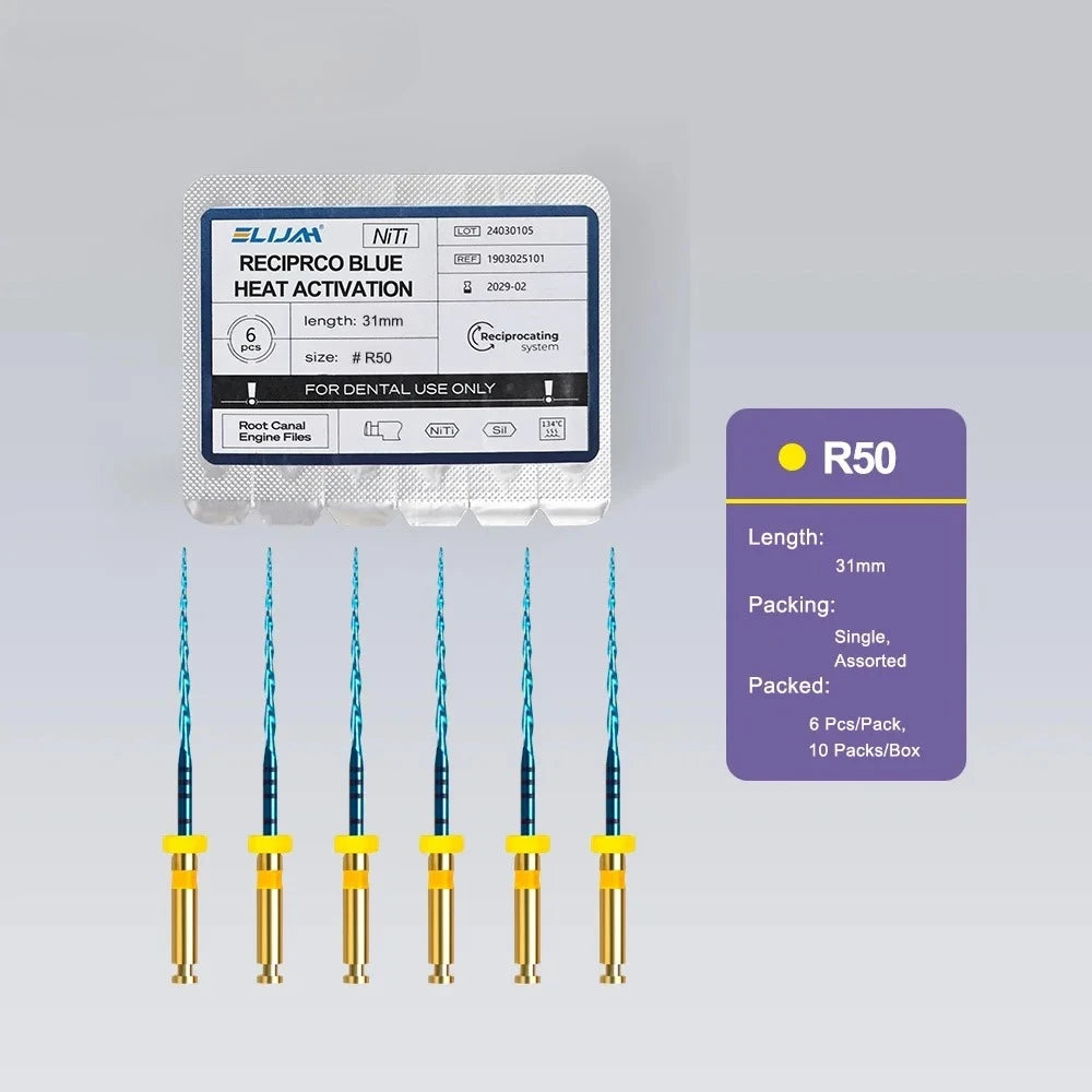 CYF216 Dental Blue Endodontic Files - Denspay Dental - Reciprocating Files