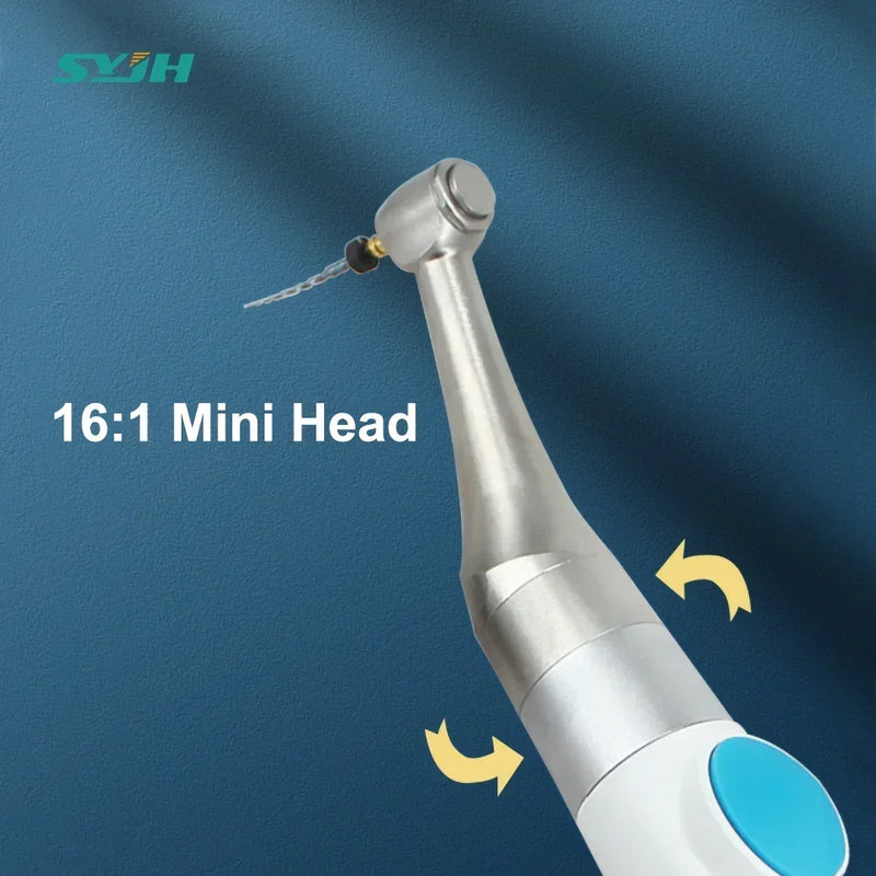 Dental Cordless Endo Motor with Built-in Apex Locator Endo Motor with16:1 Mini Head Contra Angle Dentistry Therapy Equipment