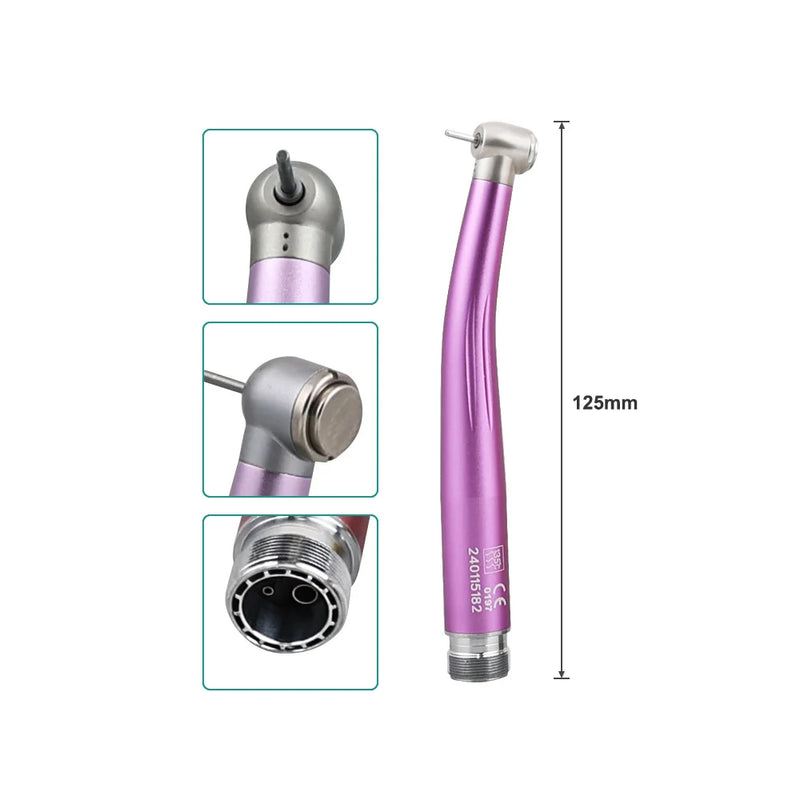 Colorful Push Button Dental High Speed Handpiece 2/4 Holes Standard Head Single Water Spray Air Turbine Dentistry Instrument