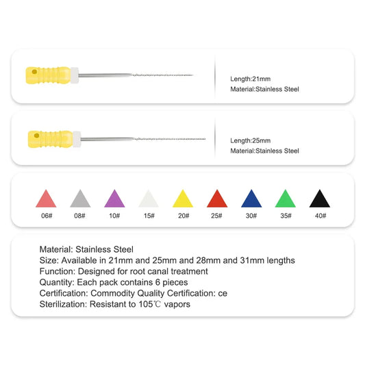 CYF304 Dental Hand Use Endo Files K/H/R Files