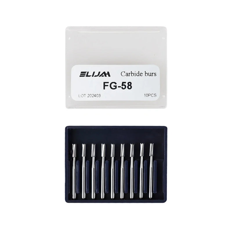10Pcs/Box Dental Carbide Burs FG Round Dental Lab Clinic Tungsten High Speed Drills Dia.1.6mm Strawberries Tungsten Steel Burs
