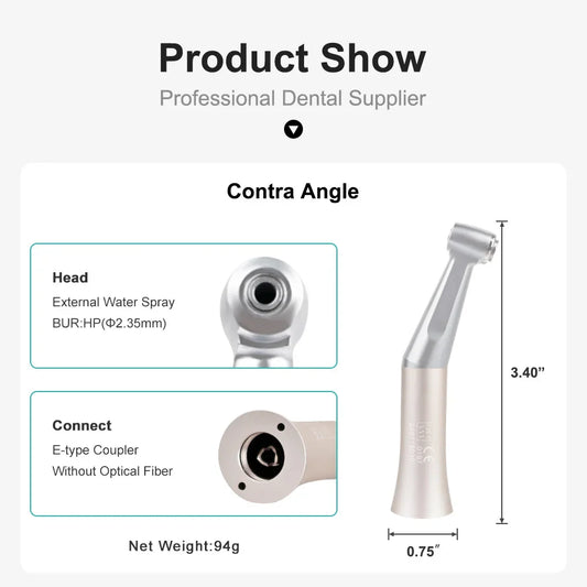 CYC218 Dental FX 1:1 Contra Angle Handpiece Slow Speed