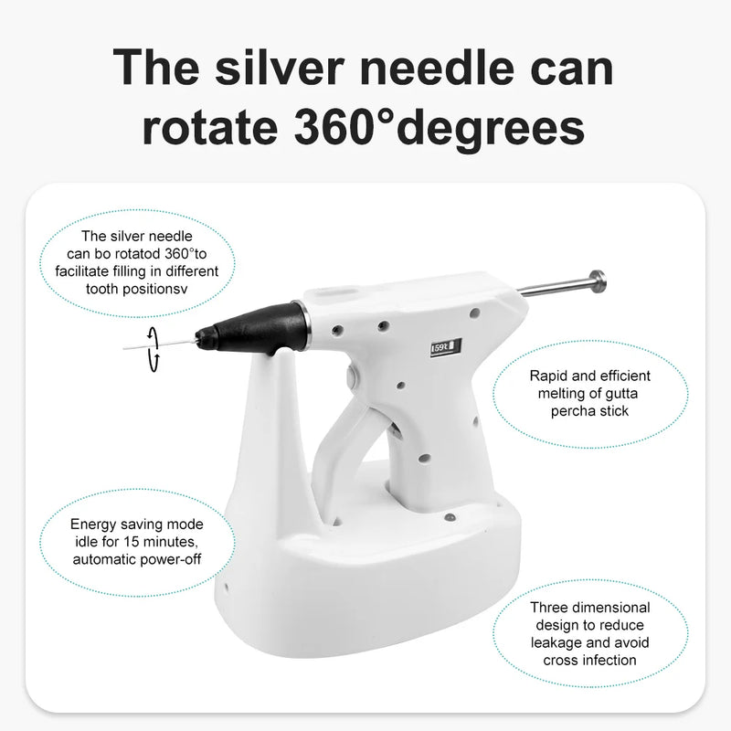 Dental Endo Obturation System Hot Melt Filling Gun Pen OLED LCD Display 4PCS Heating Tip Endodontic Dentistry Instrument
