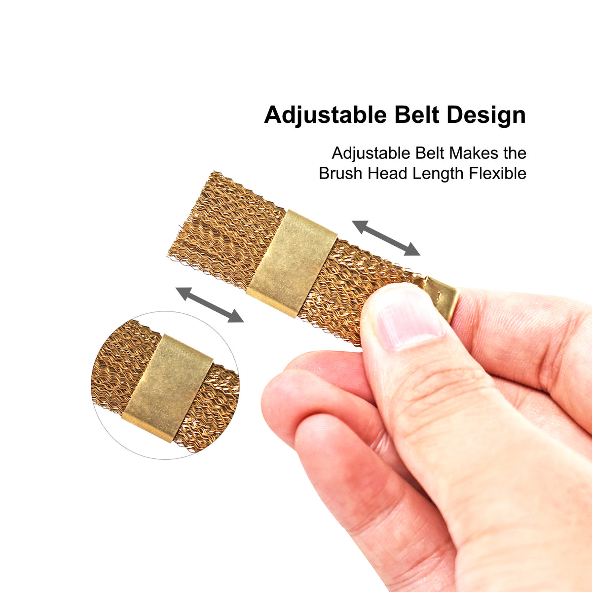 Solid copper band fastening detail