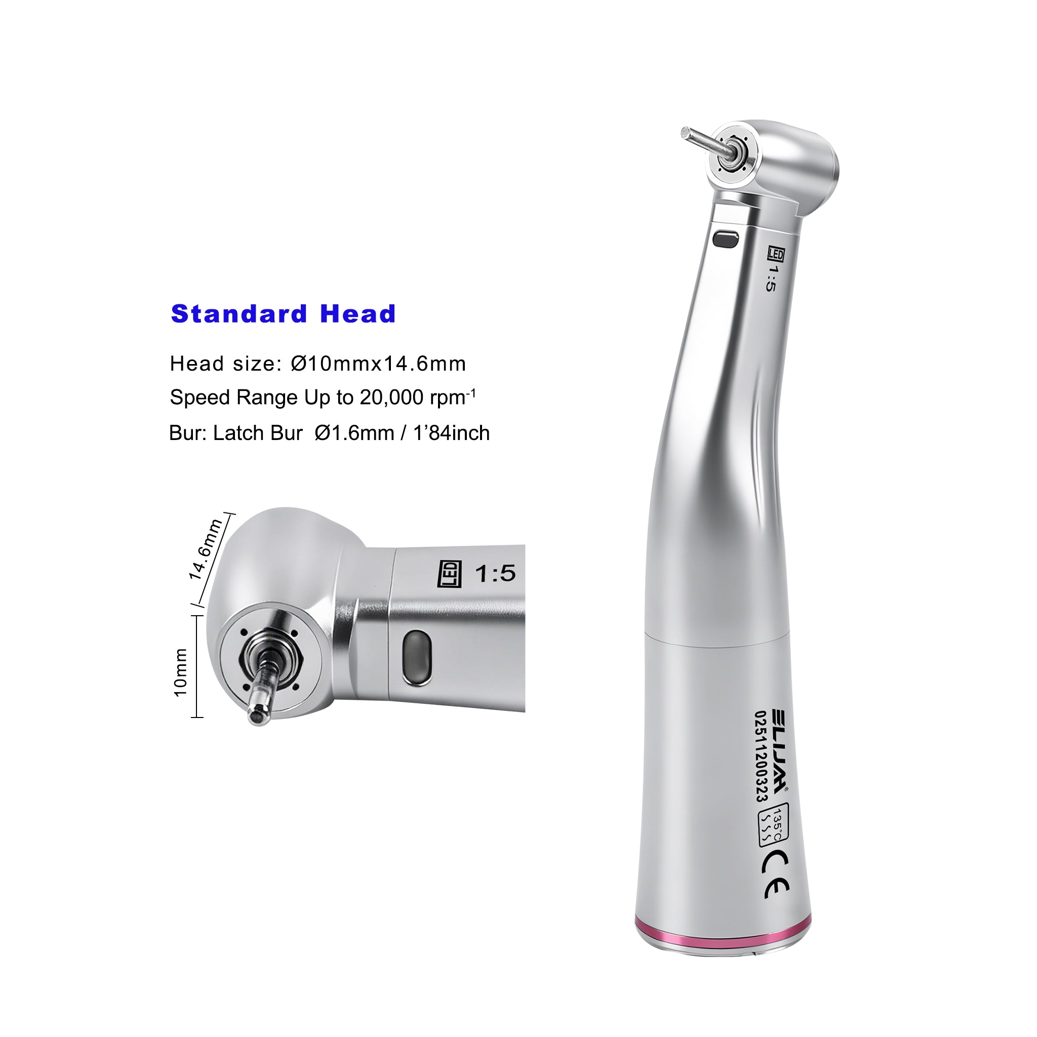 professional grinding dental x95 fiber optic contra handpiece