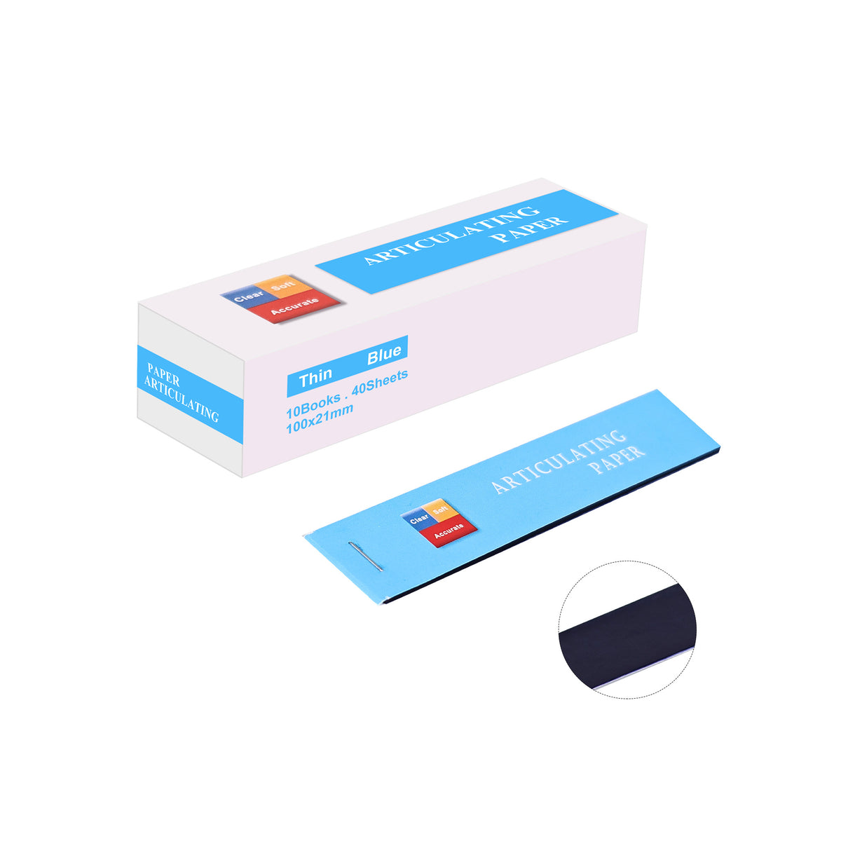 Strip dental occlusion paper red and black