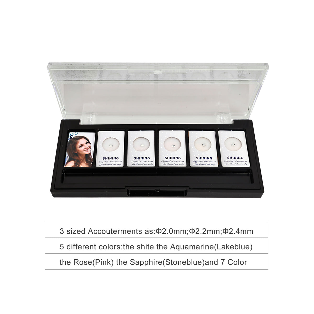 Tooth gem packaging inner card detail