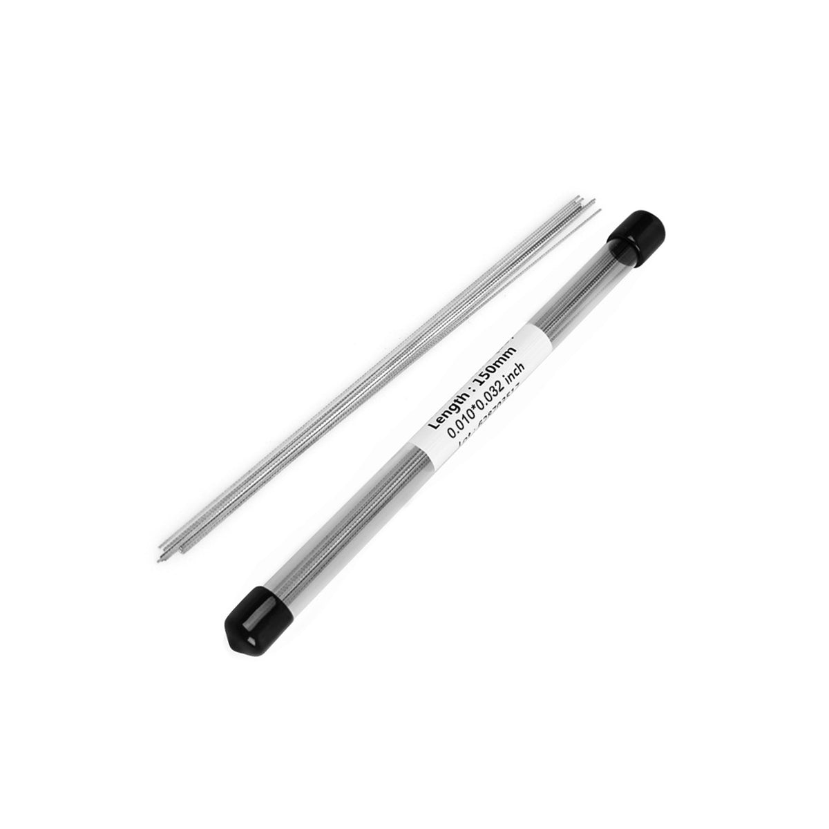 Transparent plastic tube for orthodontic retainer wire packaging