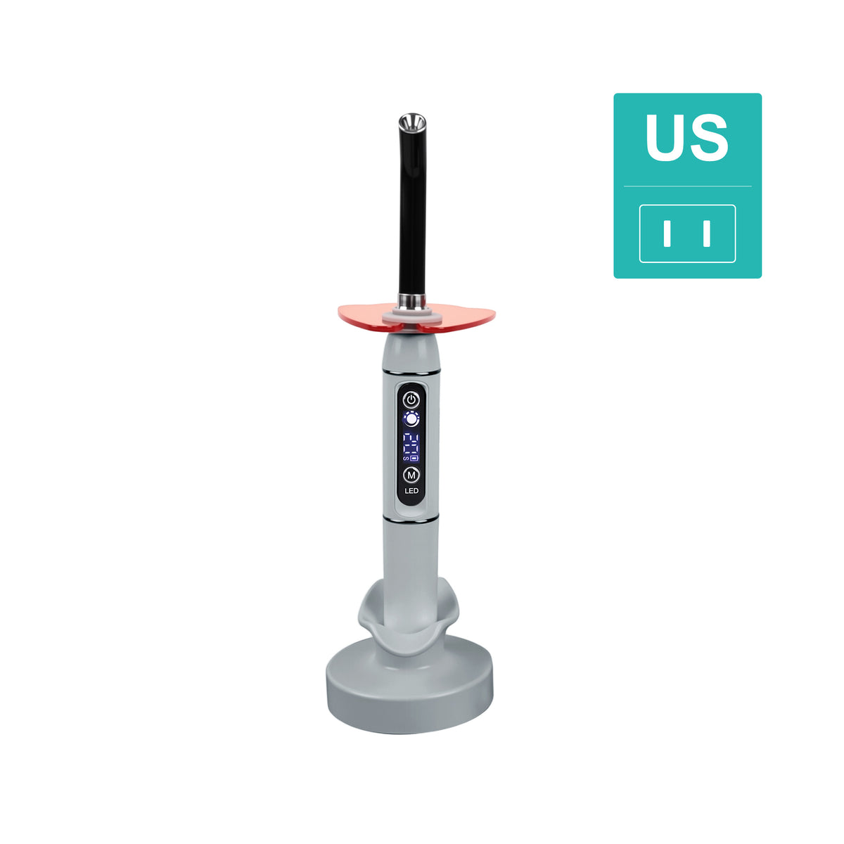 Orange protective eye shield accessory for dental LED curing light